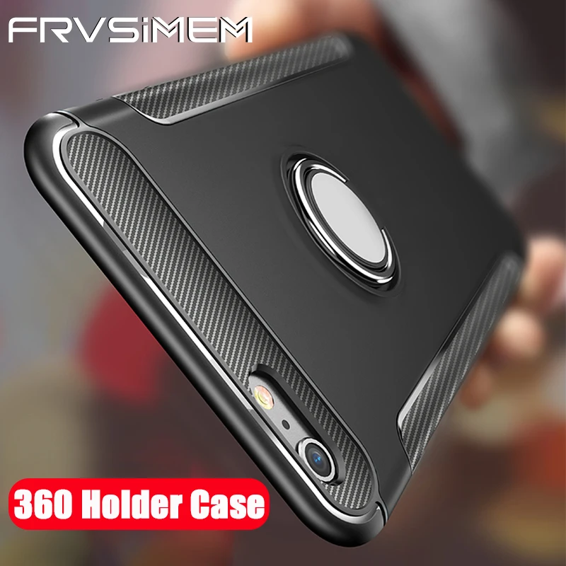 

Case For iPhone 11 Pro 6 6S 7 8 Plus X Car Holder Stand Magnetic Bracket Finger Ring Cover For iPhone Xs Max Xr 5 5S SE TPU+ PC