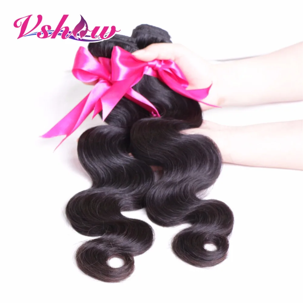 

8A Brazilian Virgin Hair Body Wave Cheap Human Hair Weaves 4 Piece V SHOW Hair Products Brazilian Body Wave Hair Extension
