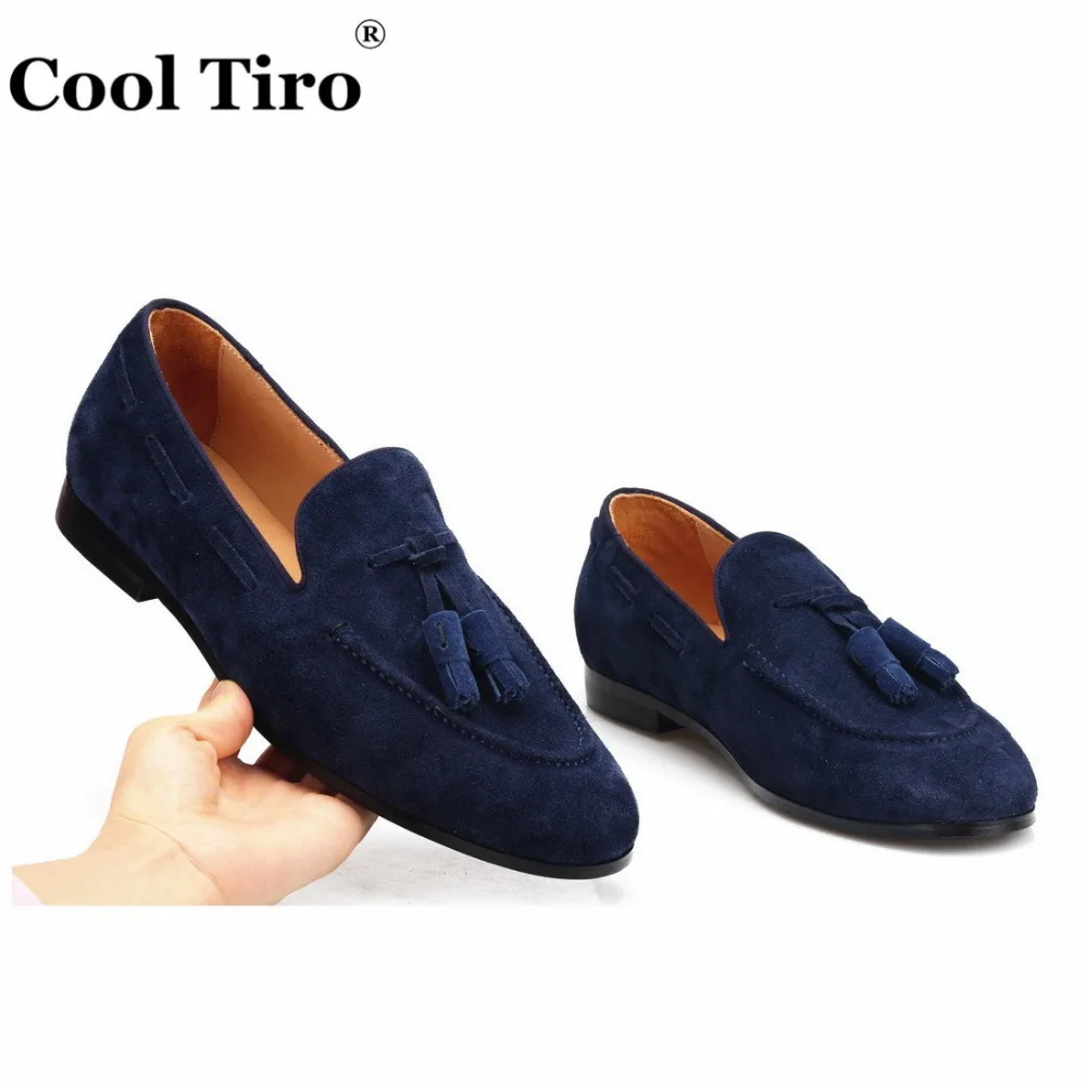 Belgian Loafers Navy Blue Suede Casual shoes (9)
