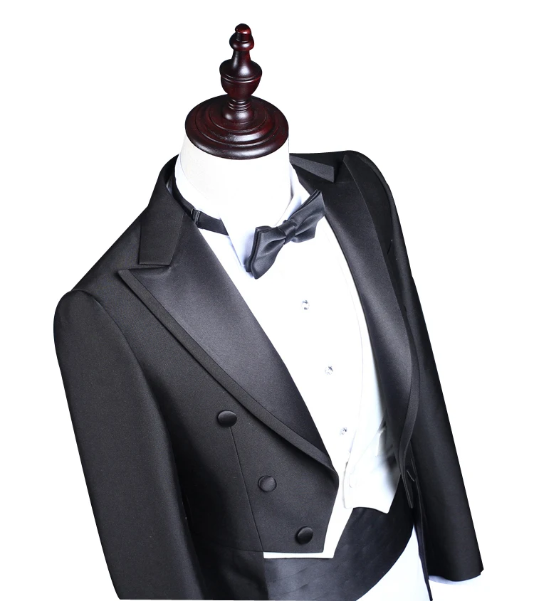 2018 Latest Coat Pant Designs Brand Black Men Suit Set Formal Slim Fit Tailcoat Wedding Groom Tuxedo Prom Blazer 3 Piece Ternos