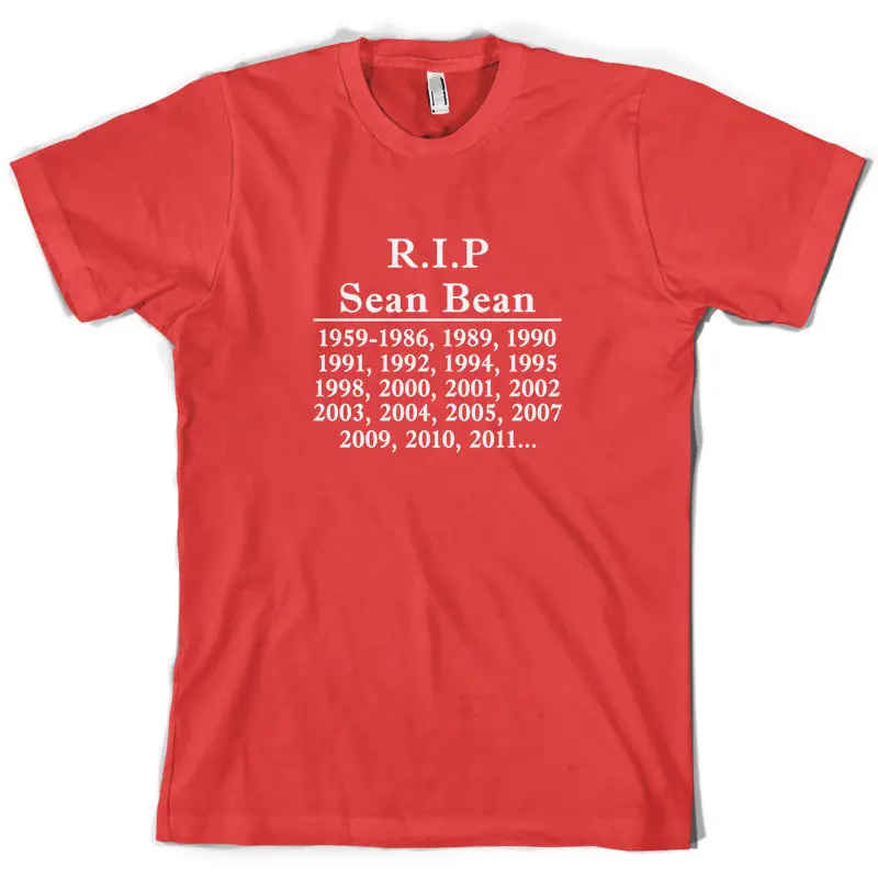 RIP Sean Bean-Мужская футболка-10 цветов-TV-Film-Movie-FREE UK P &amp Футболка с принтом мужские топы