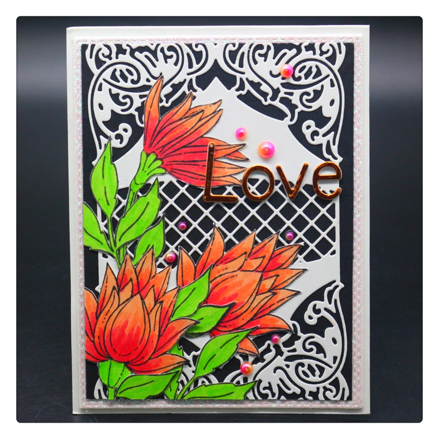 

1755 Lace Background Scrapbook Metal Cutting Dies For Scrapbooking Stencils DIY Album Cards Decoration Embossing Folder Die Cut