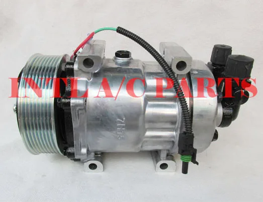 SANDEN 7H15 709 7S15 SD709 SD7H15 air ac compressor 8pk 24v with connector (1)