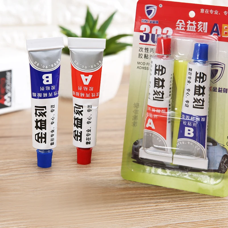 Liquid Strong Super AB Glue 302 Metal Wood Fabric Rubber Leather Plastic UV Adhesive Stationery Store Cyanoacrylate Epoxy Office 6