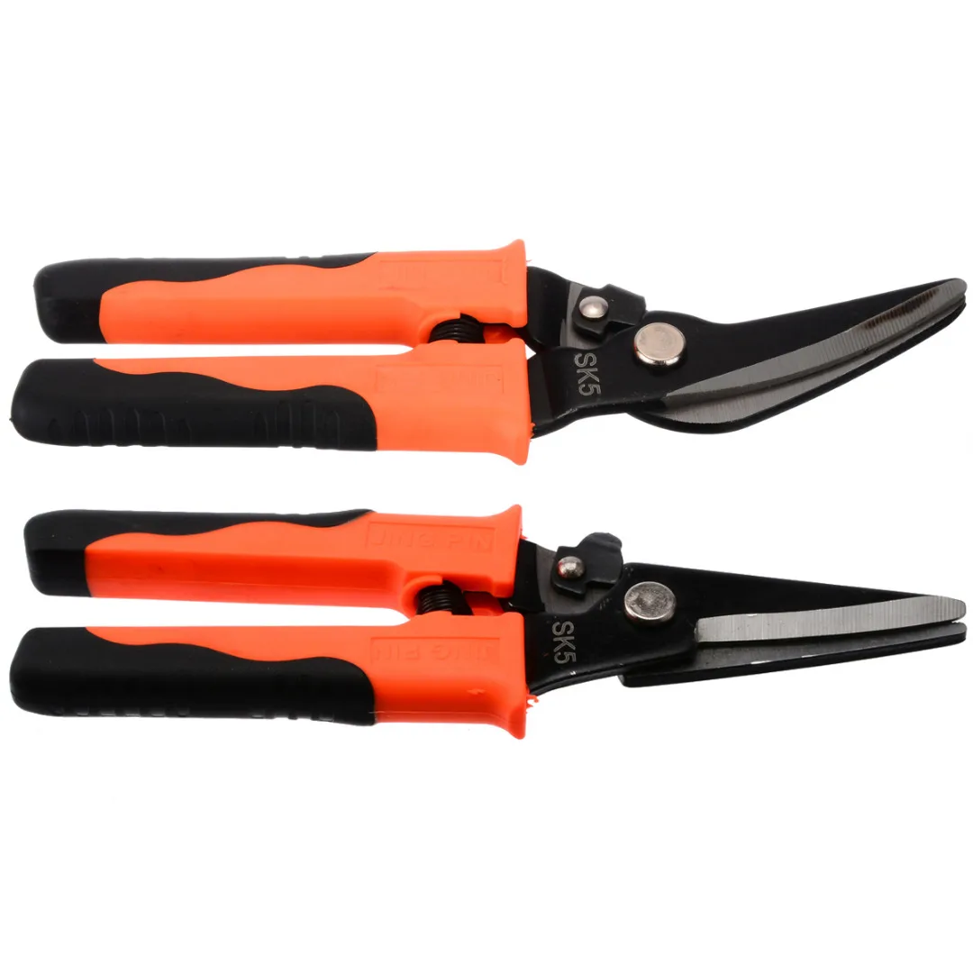 8'' Bend/Straight Aviation Metal Tin Snip Iron Cutter Scissors Industrial Home Metal Shears Hand Tool