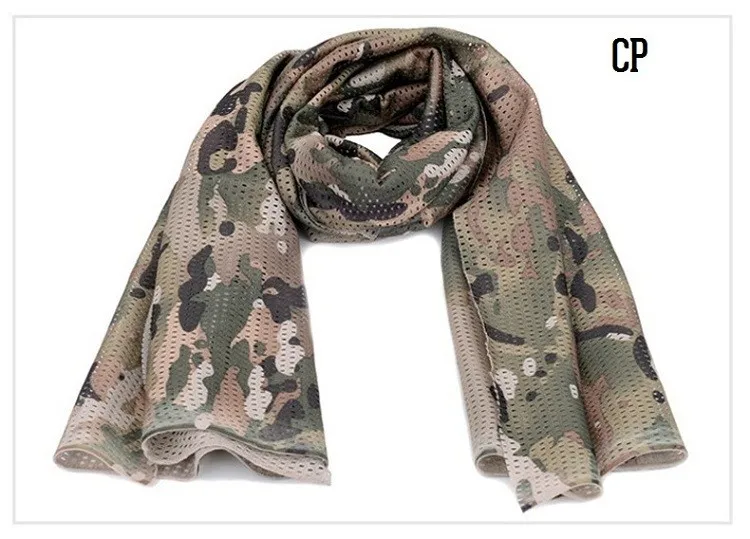 Универсальный арабский армейский Тактический Камуфляжный шарф для мужчин военный джунгли бой ветрозащитная сетка шаль вуаль унисекс Камуфляж шарфы для пейнтбола