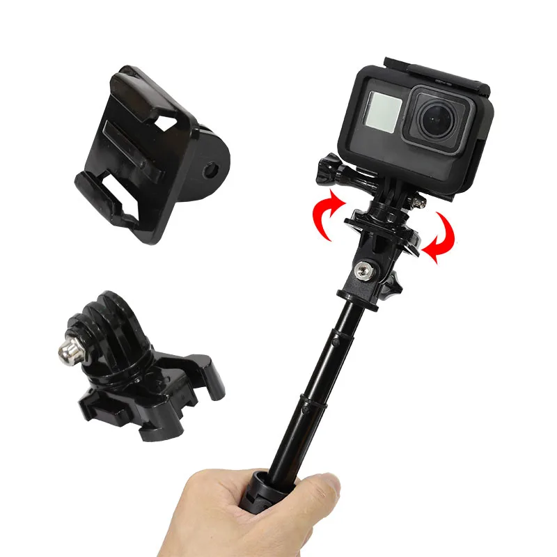 Адаптер для GoPro с возможностью поворота на 360 градусов, быстросъемное крепление для Go Pro Hero 7 6 5 4 3 Sjcam Yi 4K Eken, аксессуары для спортивной камеры