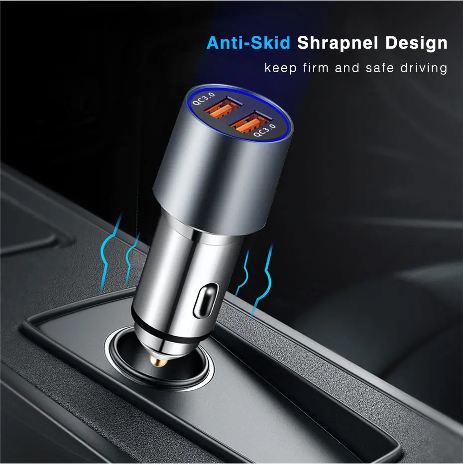Dual Quick Charge 3.0 USB Car Charger (5)