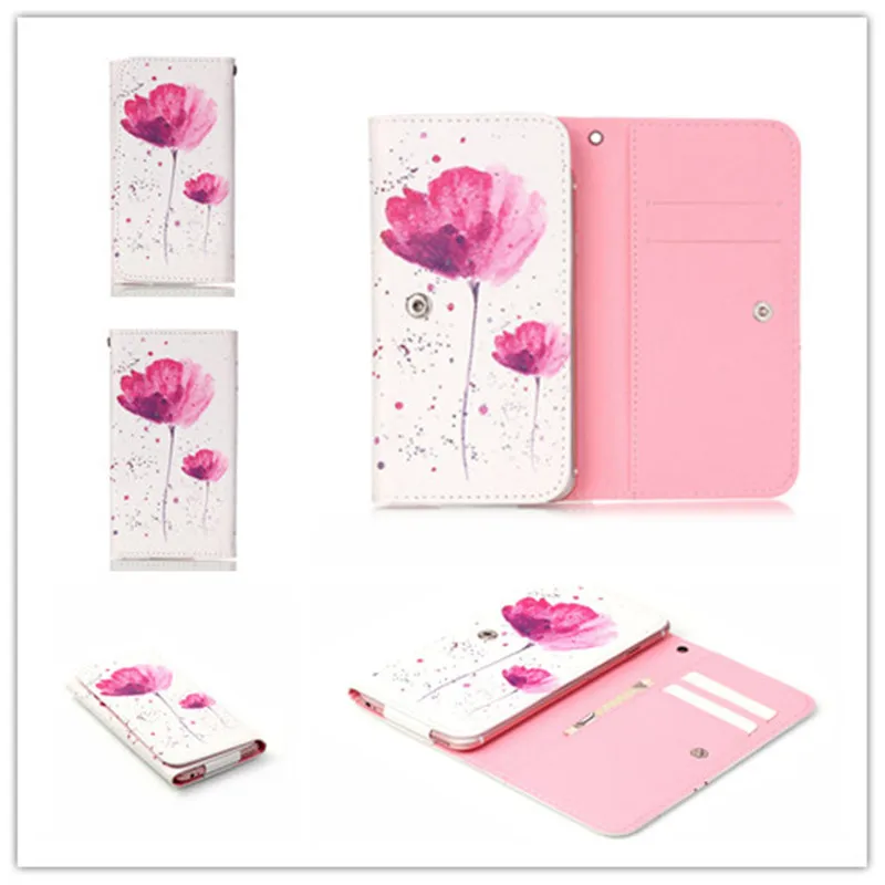 2016 Hot PU Leather Protection Phone Case With 12 Painting And Card Wallet For Kazam Trooper 451 |