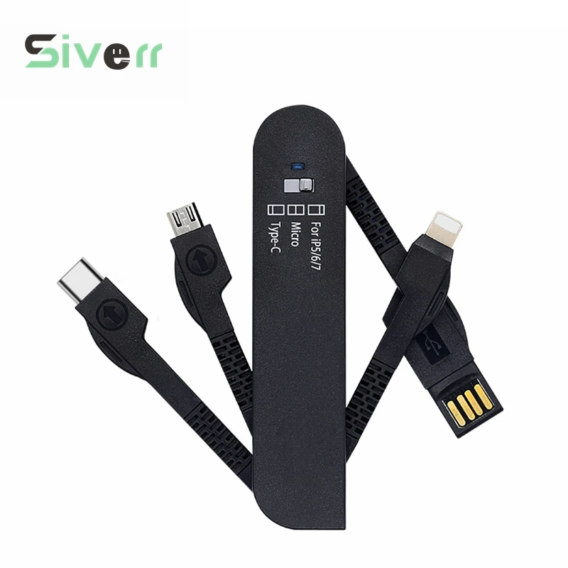 Siverr 3 в 1 зарядки кабель для передачи данных USB C переходник зарядного устройства