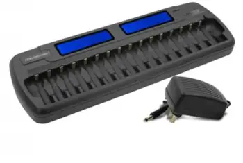 

free ship 16 Bay Hi-tech AA AAA NiMH NiCD Fast Charger Smart Rechargable batteries Charger LCD Display
