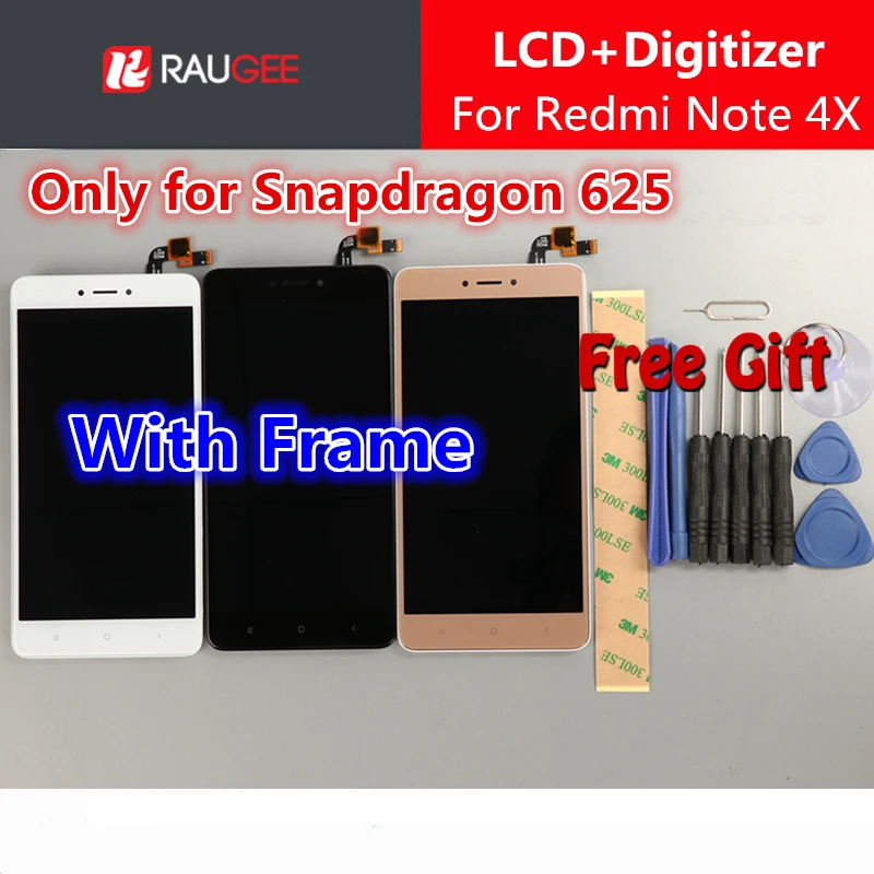 

for Xiaomi Redmi Note 4X Screen with Frame Redmi Note 4 Global Version lcd display touch screen assembly replacement panel