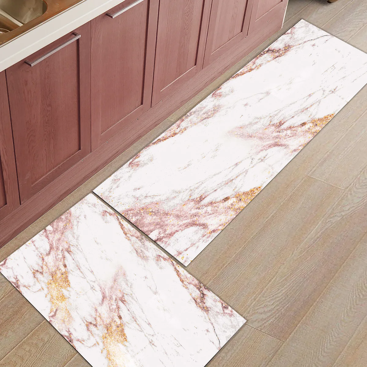 Розовое золото Flash marble Trend1Doormats для входного Пути Грязи мусор набор аксессуаров