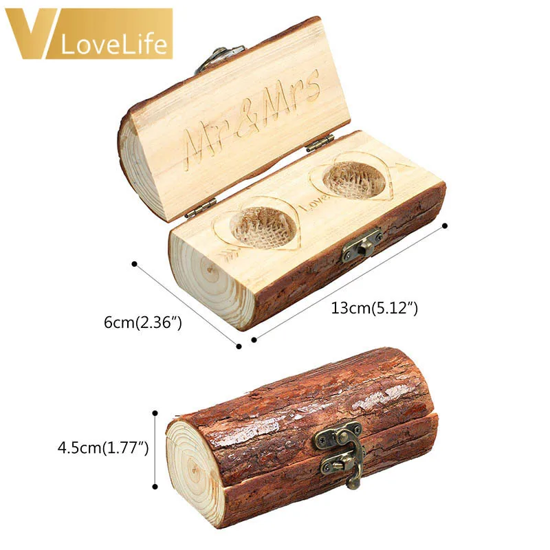 1 шт. деревянная коробка для колец 13x6x4 5 см Красивая прямоугольная длинная