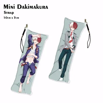 

My Hero Academia TODOROKI SHOTO Mini Dakimakura Anime Katsuki Bakugo Keychain DIY Pendant Key Chain Keyrings Drop Ship