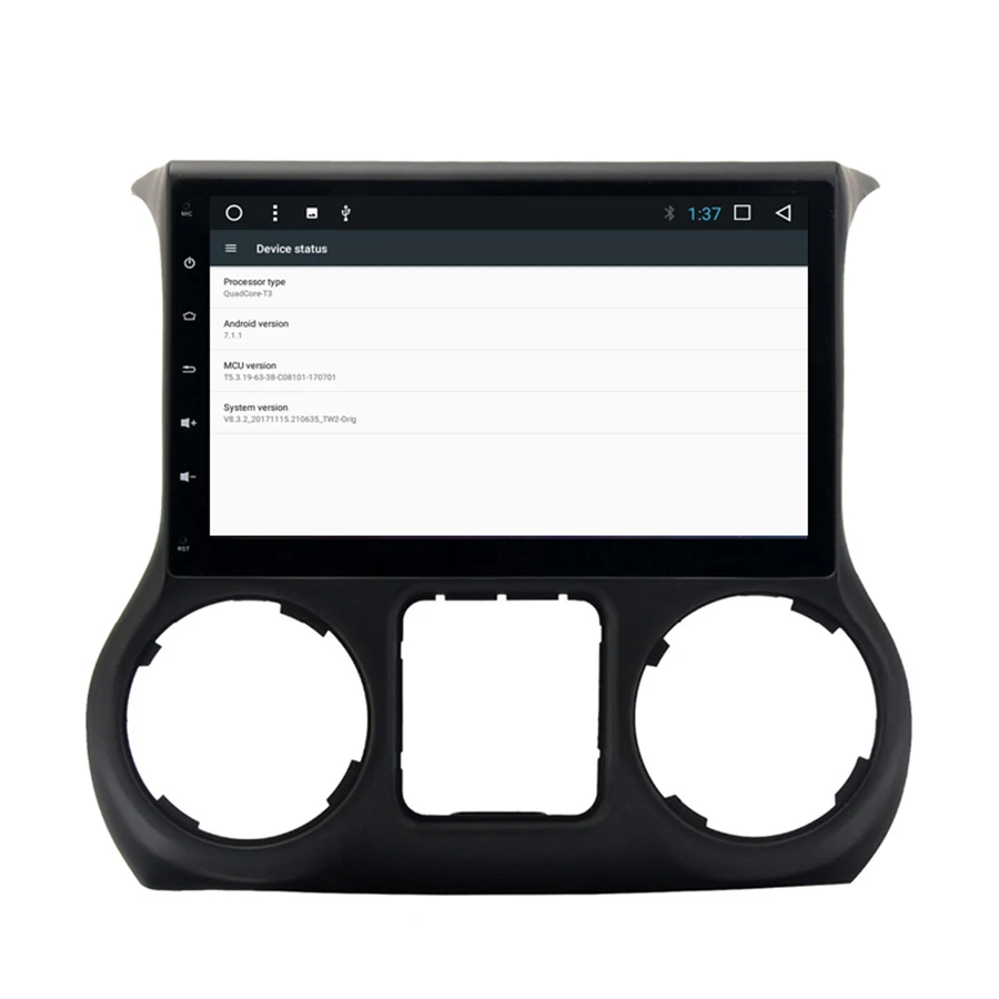 Excellent Asvegen Android 7.1 Quad Core Car Radio GPS For jeep wrangler 2011-2017 With 2G RAM wifi 4G USB RDS Audio stereo 1