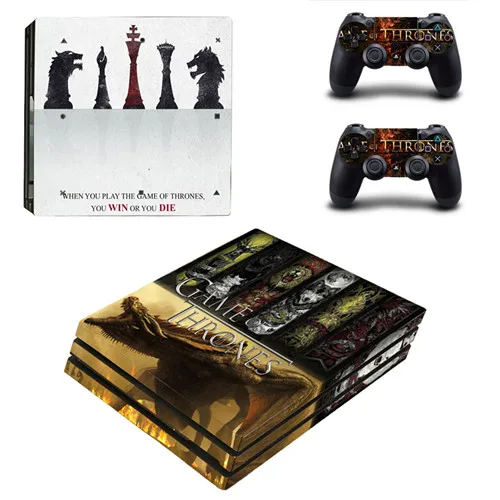 YSP4P-1429 Игра престолов PS4 Pro кожи Стикеры для sony Игровые приставки 4 консоль и контроллеры PS4 Pro кожи виниловые наклейки, переводной рисунок - Цвет: YSP4P-1429