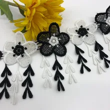 1yard wide 9.5CM water soluble lace fabric trim accessories embroidery skirt children's clothing wedding decoration materials 110cm wide wedding dress lace embroidery diy women clothes materials clothing fabric accessories ivory white church happy hour