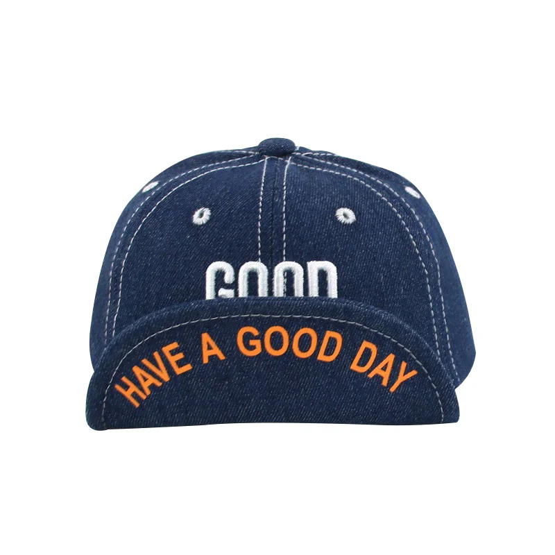 Fashion Letter Baby Baseball Cap Good Day Kids Sun Hat Cap Denim Baby Boys Cap Cowboy Toddler Hat For Girls Baby Boys Clothing (1)