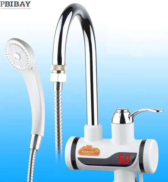 Best Offers BDS3000W-4,Digital Display Instant Hot Water Tap Electric Shower,Tankless Electric Faucet,Digital Bathroom Heater