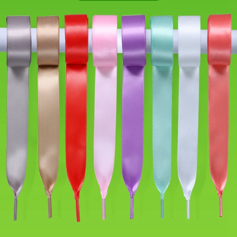 1 Pair Satin Ribbon Silk Shoe laces Outdoor Leisure Shoelaces White Woman Romantic Fashion Shoe laces 80cm/100cm/120cm 1 Pair Satin Ribbon Silk Shoe laces Outdoor Leisure Shoelaces White Woman Romantic Fashion Shoe laces 80cm/100cm/120cm