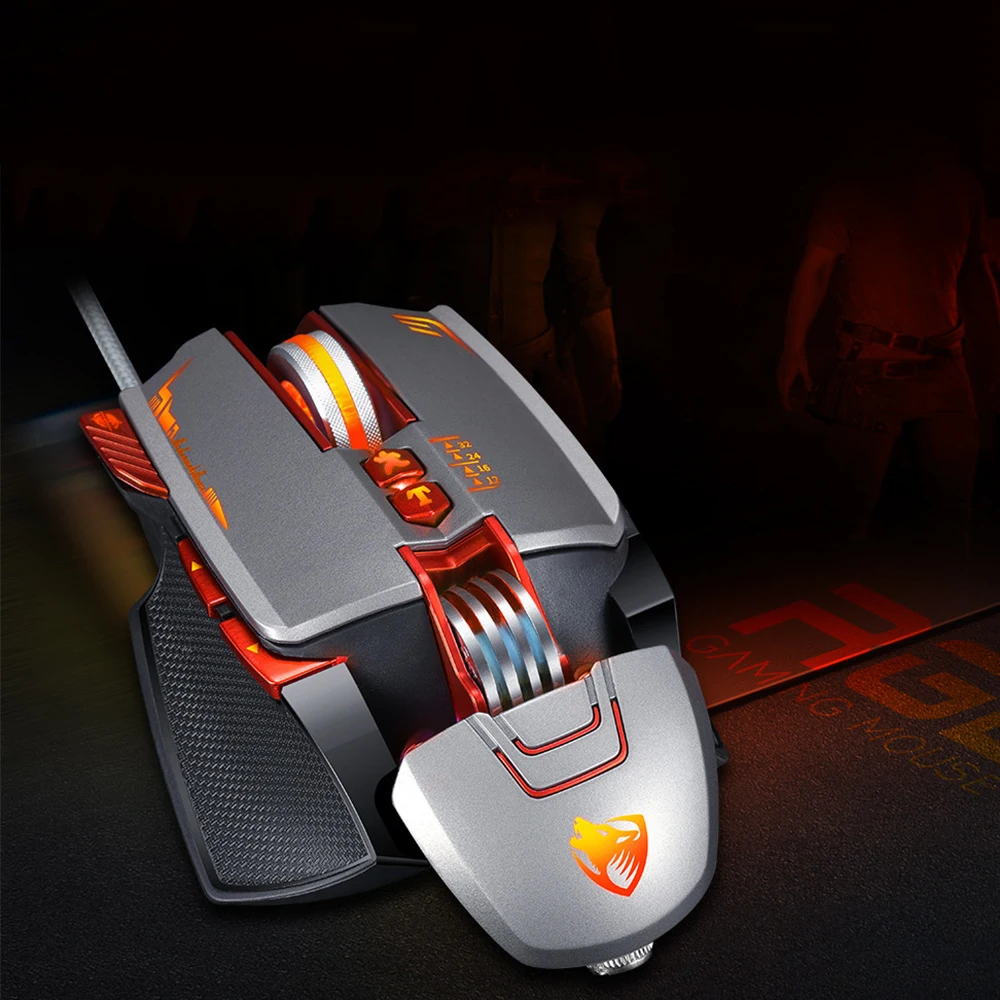 

Professional Gaming Mouse Wired USB Cable 3200DPI Optical Mouse RGB Breathing Light Mouse Gamer For Laptop Desktop Computer
