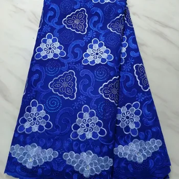 

pretty embroidered hole with stones swiss lace cotton fabric flowers brode tissu africain brode coton brocade fabric for wedding