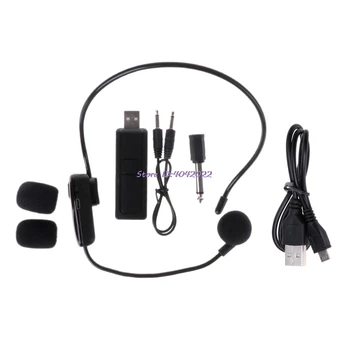 

UHF USB Wireless Head-wear Microphone Condenser Mic for Speaker Loudspeaker