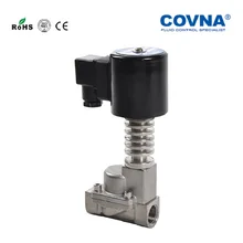Высокая температура из нержавеющей стали Соленоидный клапан DC24v N/C NPT резьба