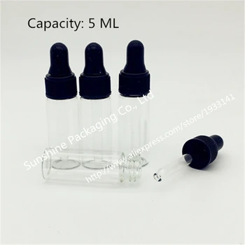 

Hot sale 50PCS Eye DropperBottle 5ml Essential Oil Bottle Essence Oil Bottles,Glass Dropper Tube