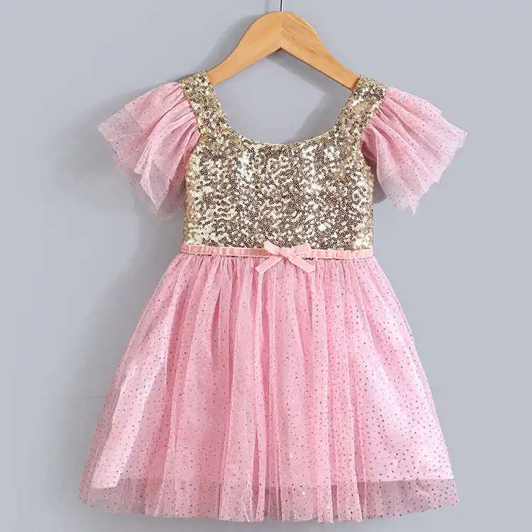 pink sequin dress kids