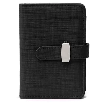

Modern Design A7 Personal Organiser Planner PU Leather Cover Diary Notebook School Office Stationery (Black)