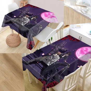 

High Quality Custom Vampire Knight Wolf Tablecloth Rectangular Waterproof Dustproof For Kitchen Home Decoration Table Cover