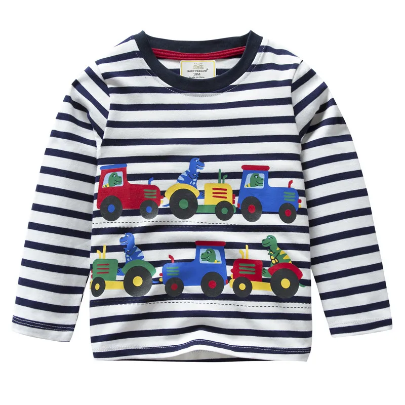 Футболка для мальчиков футболка с изображением автомобиля, Детская футболка осенний топ с длинными рукавами Koszulka Koszulki Meskie, футболка Enfant Garcon, футболки - Цвет: T7094 kid clothes