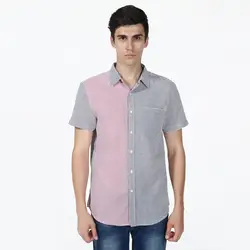2017 Мужская футболка с коротким рукавом в полоску шить мужские хлопок США товара Рубашка 15 Длинные рукава рубашки для мужчин