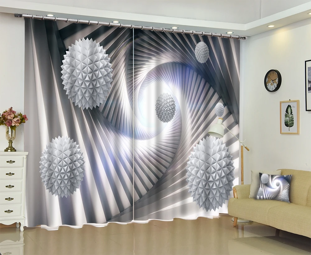 Europa Grey Espacio De Color De Geometria 3d Ventana Cortinas Para