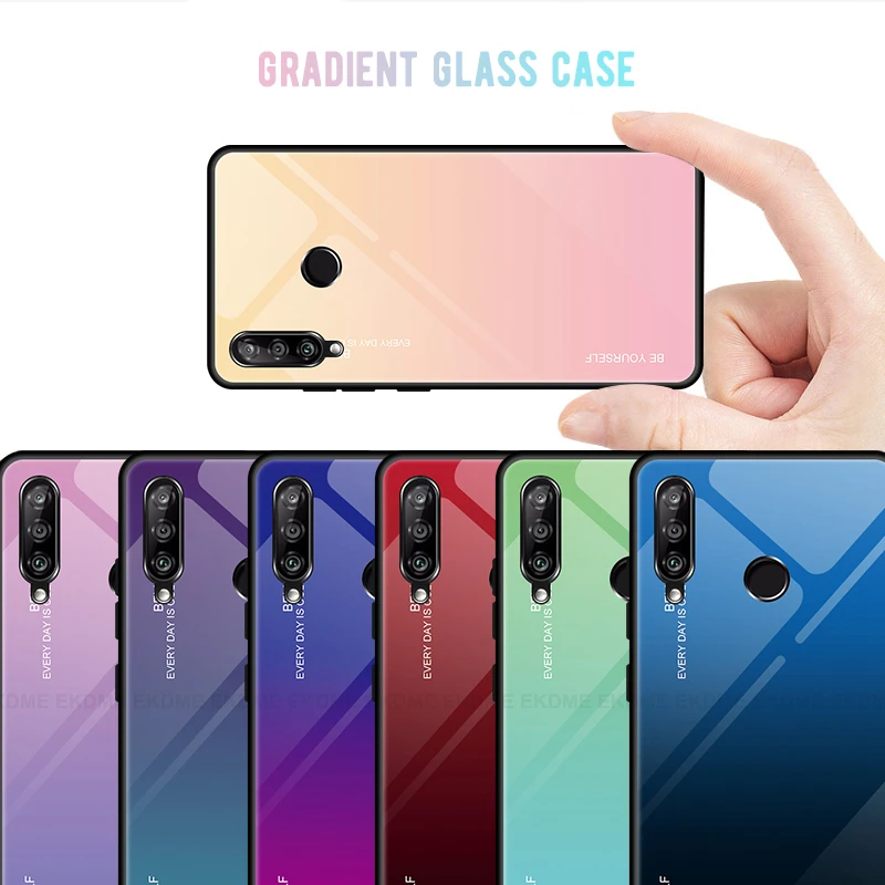 Чехол из закаленного стекла с градиентом для Huawei Honor 10i 20i 10 9 Lite P30 Pro P Smart Plus 2019 |