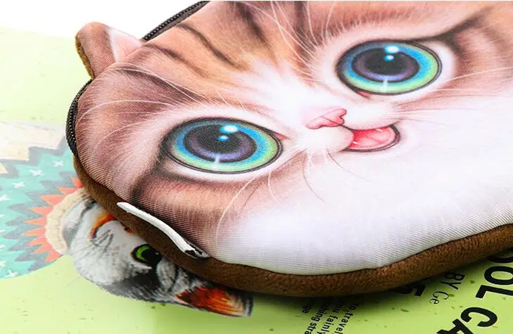 22.5x12 см мило имитировать Cat ткани Карандаш хранения сумка Kawaii мультфильм животных Плюшевые Сумка для студента школьные принадлежности