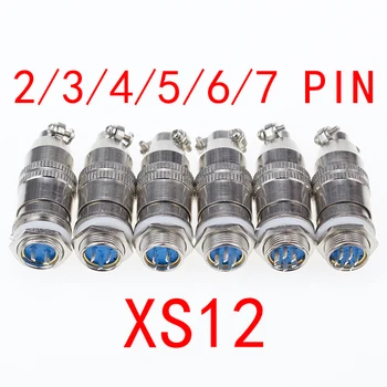 

1PCS XS12 Aviation Plug 12mm 2 3 4 5 Pins Connector Air Plug Square/Round Socket