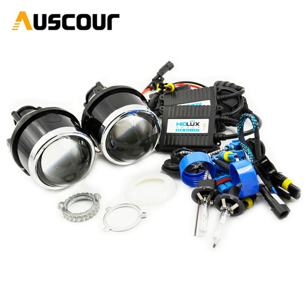 

3.0 inch d2h Bi xenon fog light Projector Lens Bracket for Ford toyota ford Mazada Mitsubishi Pajero Universal Fog Lens Retrofit