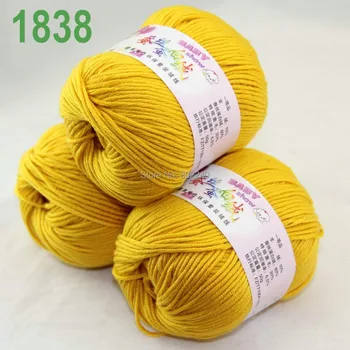 

Sale 3 balls x 50gr Cashmere Silk velvet Hand Knitting baby Yarn GoldEnrod 1838