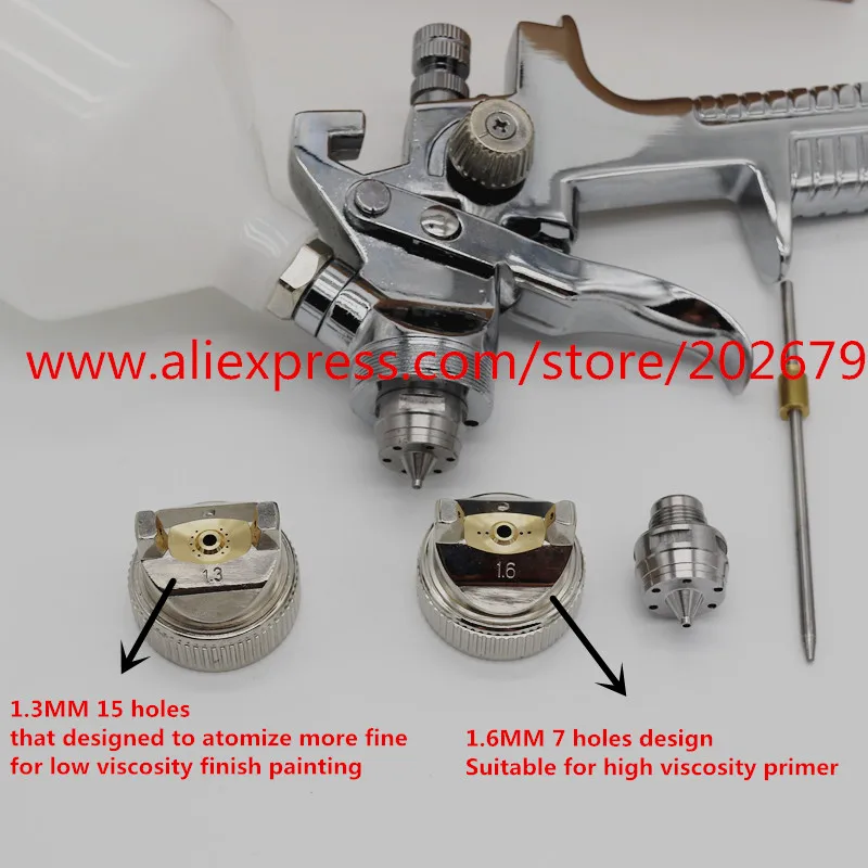 Пистолет распылитель для автомобиля 1 3 мм 6 мм|spray gun 1.3mm|car spray gunshvlp |
