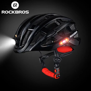 

ROCKBROS Cycling Helmet Bike Ultralight Helmet With Light Intergrally-molded Mountain Road Bicycle Helmet Safe Men Women 49-59cm