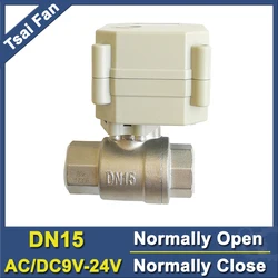 Power Off Return DN15 Normally Open/Close Valve AC/DC 9V 12V 24V 2-Way BSP/NPT 1/2'' SS304 Water Electric Valve With Indicator