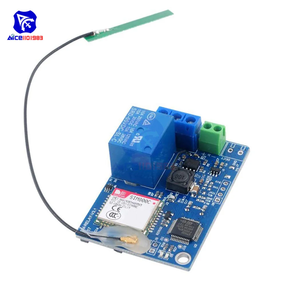 1 канал GSM SIM800C релейный модуль SIM800C STM32F103CBT6 антенна 2G сеть для Arduino умный дом SMS GSM переключатель дистанционного управления