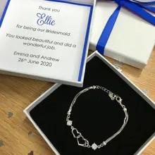 Персонализация подружки невесты предложение кристалл браслеты, на заказ Свадебные Цветок Девушка подружки невесты спасибо Браслеты Ювелирные изделия Подарки