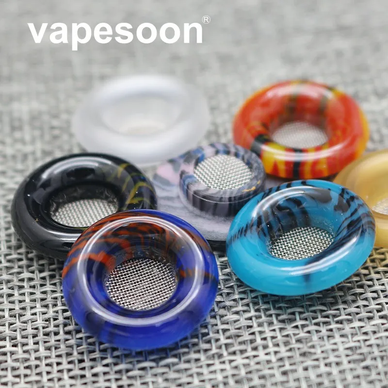 

25pcs Wide Bore Mouthpie 810 Drip Tip with Metal Net Anti-fried Oil for Goon v1.5/528 RDA Pulse 24 BF RDA RDTA etc 810 Atomizer