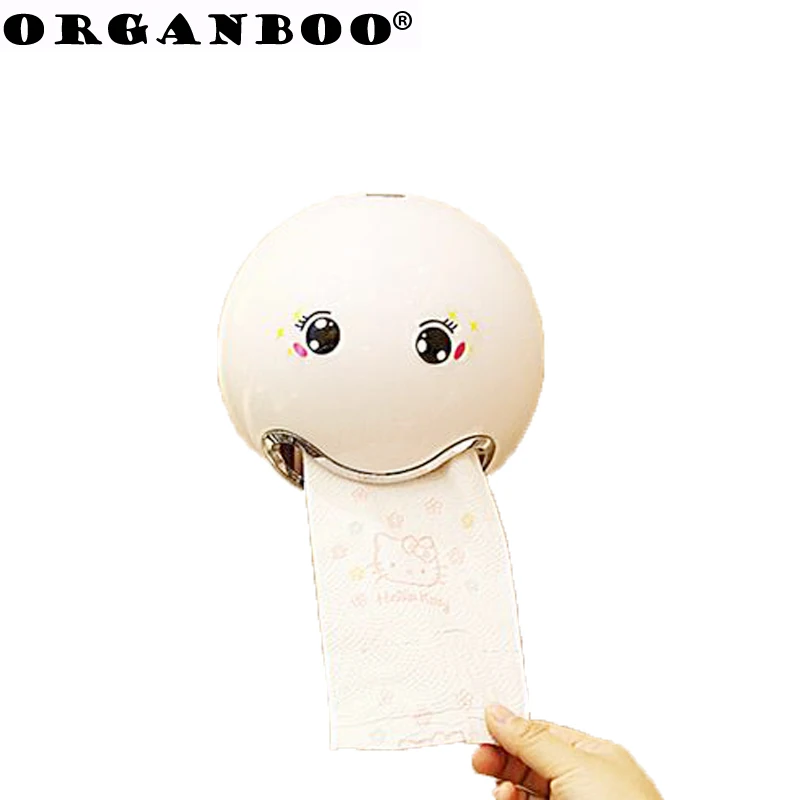 ORGANBOO 1PC Bathroom Tissue Box Facial Expression Toilet Roll Paper Box Tissue Case Hanging Napkin Holder Container 9 Colors