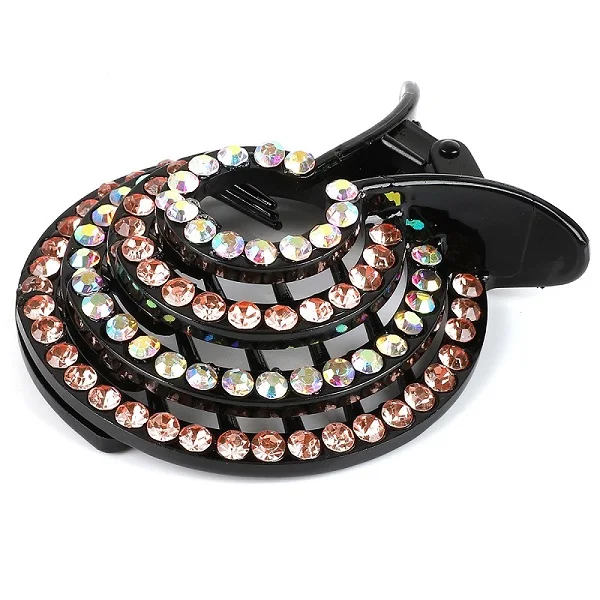 cute hair clips 1pc Korean Crystal Hair Claw For Women Ponytail Holder Ball Head Bun Maker Expanding Hair Clips Hairpins Hair Accessories 2021 headbands for women Hair Accessories