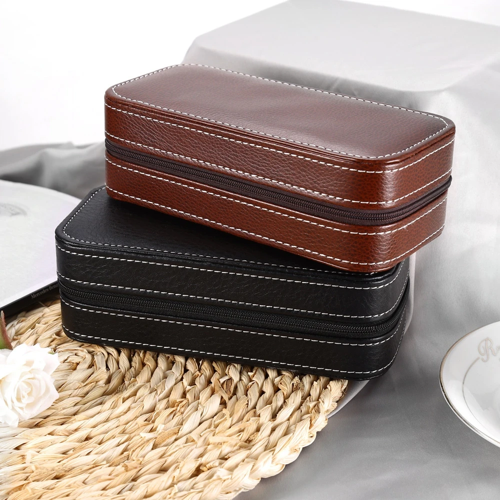 

couple watch box zipper bag Display Jewelry Storage Organizer Travel Watch Case Caixa Portable watch zipper2 - bit watch box